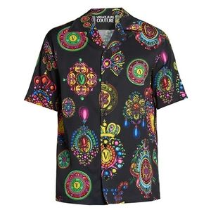 Versace Jeans Couture Regalia-Print Camp Shirt